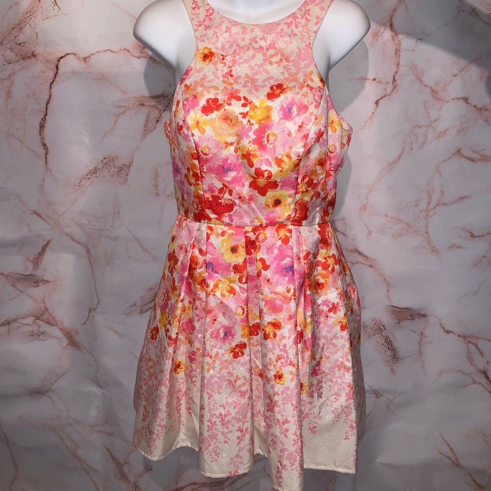 Fit & flare floral party dress